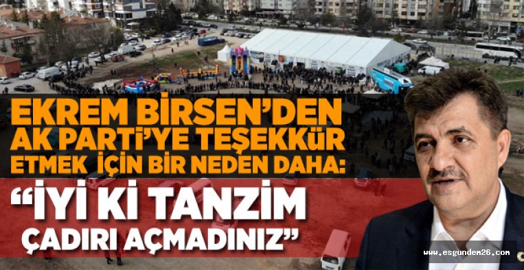 BİRSEN: "PAZAR YERİ SANILDI, AKP SEÇİM ALANI ÇIKTI”  